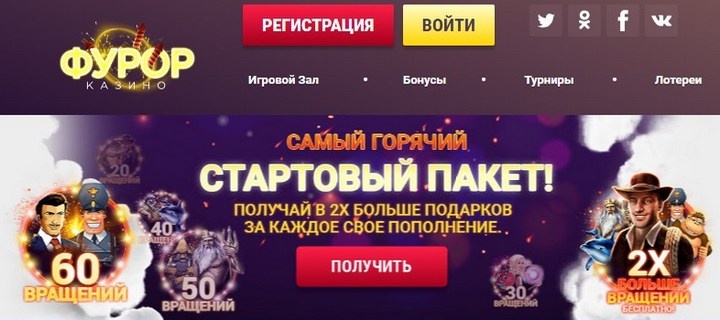 Обзор казино Фурор и его бонусов