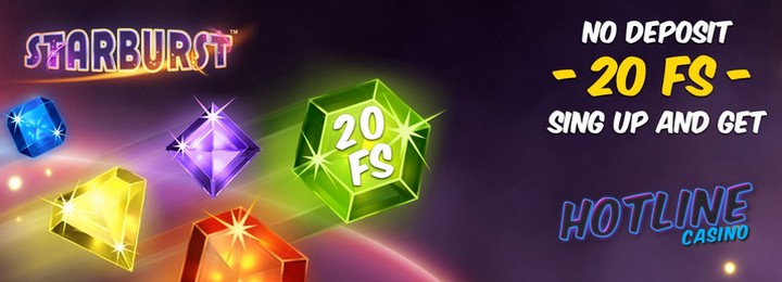 Бонус 20 фриспинов за регистрацию без депозита в HOTLine Casino 