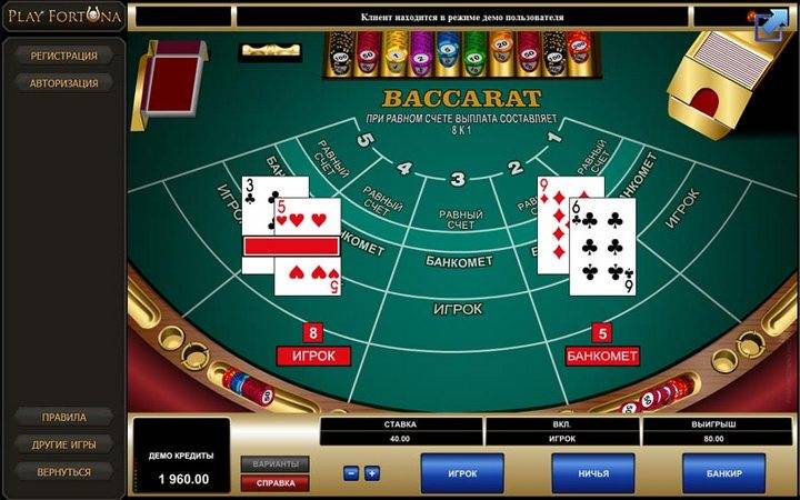 Правила игры в баккара