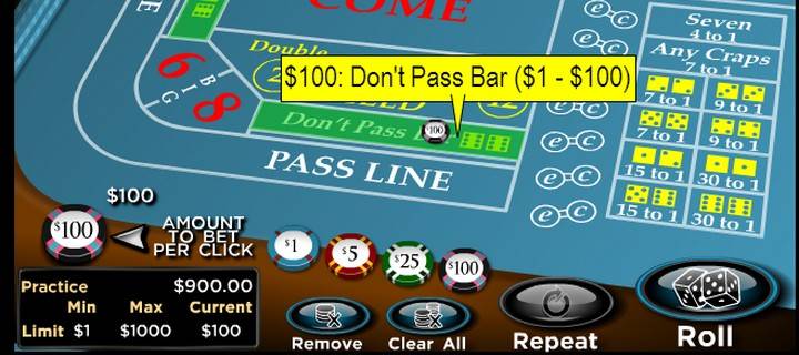 Стратегия игры в крэпс Don't pass